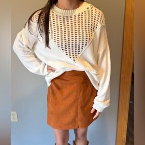 Honey Punch Cream Knit Sweater - Free People Vibes